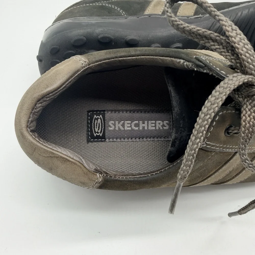 Skechers Shoes Men's Sz 8 Brown Oxfords Leather Lace Up Casual